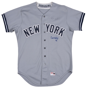1983 Don Mattingly Game Used & Signed New York Yankees Road Jersey - Debut Season With Rare Number 46 (JSA)